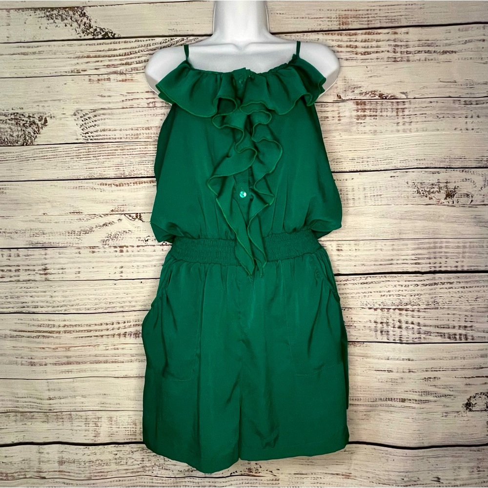 Emerald Green Ruffle Romper